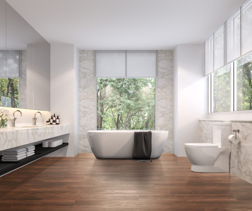 Island Acacia Bathroom - Pierce Flooring