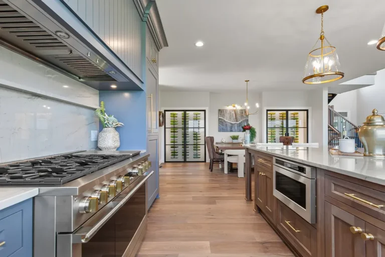 Kitchen with hardwood flooring
